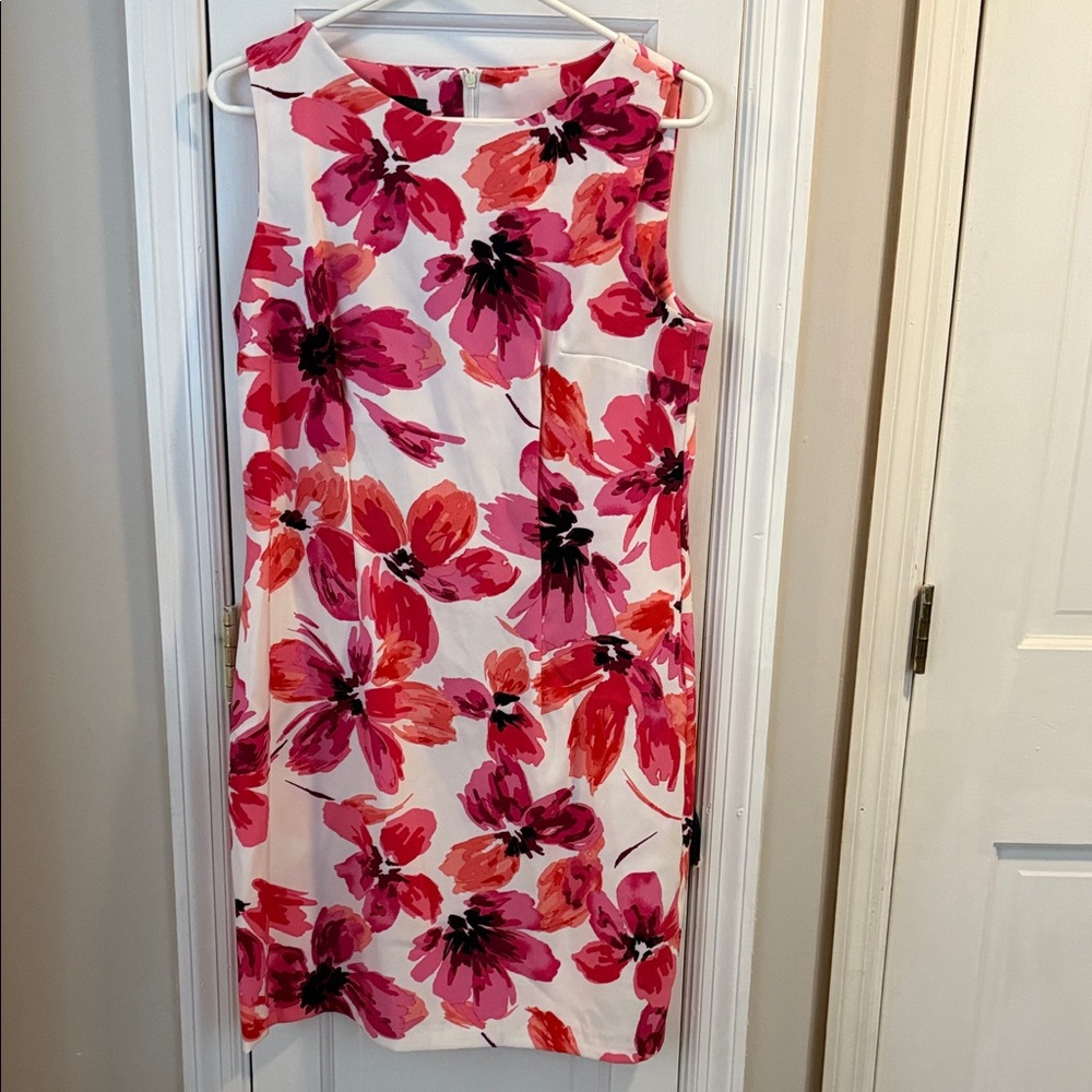 Alyx Pink and Red Floral Midi Dress